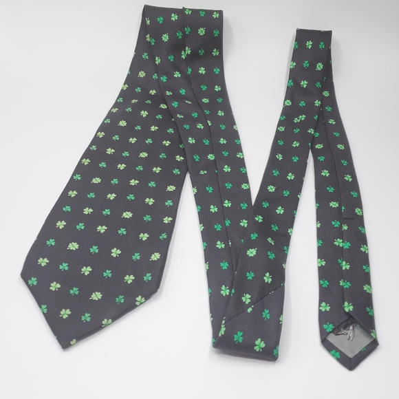 🍀 4 leaf clover☘️ Robert Talbot / Howard & Miller Lucky Collab  necktie - Picture 8 of 13